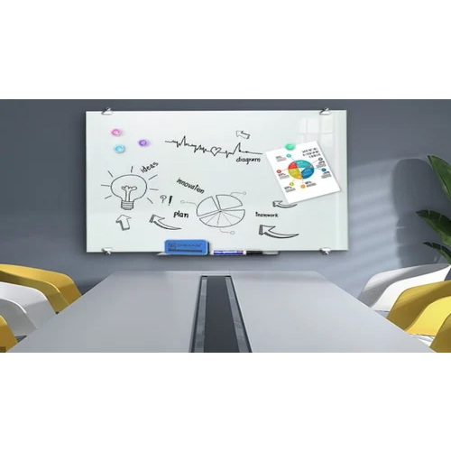 White Frameless Glass Board