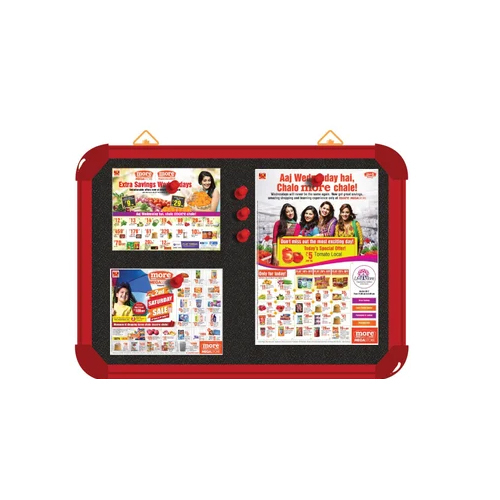 36x24 Inch Pin Up Board - Durable Aluminium, Rectangular Design | Versatile For School, Home, College, And Office Use