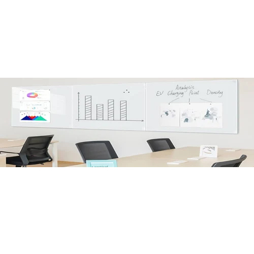 48X36 Inch White Frameless Glass Writing Board - Application: Industrial