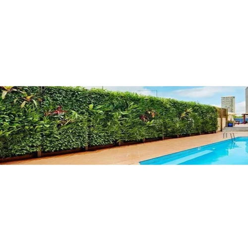 Green Plastic Artificial Vertical Wall - Feature: Washable