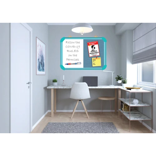 Pin Board And Whiteboard Combination Board