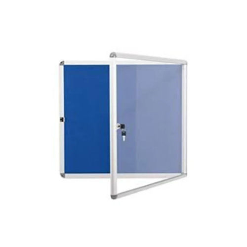 Notice Board With Acrylic Shutter - Color: Blue