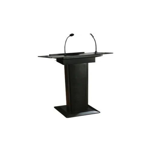 5 Feet Wooden And Steel Podium - Color: Black