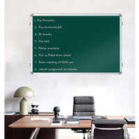 24x18 Inch Magnetic Green Chalkboard - Durable Aluminum, Rectangle Design | Modern Education Tool For Classrooms And Offices