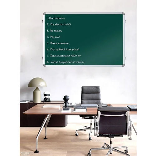 12X36 Inch Magnetic Green Chalkboard - Material: Durable Aluminium