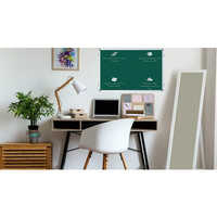 Magnetic Green Chalkboard - Durable Aluminium, 12x36 Inch, Stylish Green Color | Ideal For Education And Organization With Magnetic Surface
