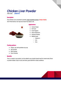 Dry Chicken Liver powder for Export