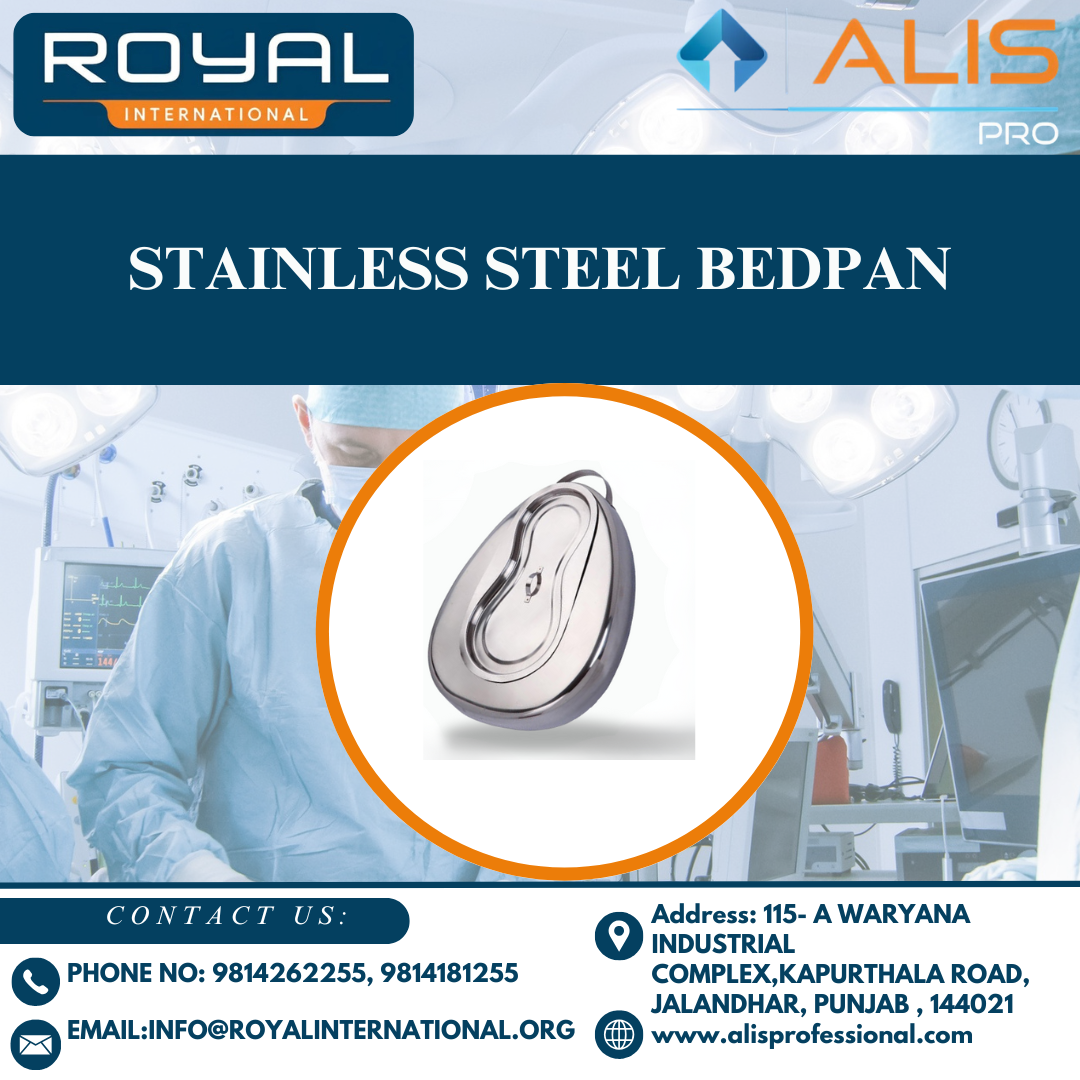 Stainless Steel Bed Pan With Lid For Hospital