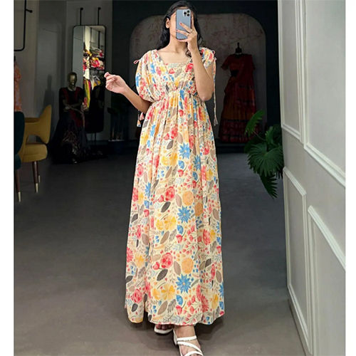 Long Dress with Print Stylish Floral Women Summer Dress Casual Dresses Loose summer floral print Manufacturer Supplier From Surat Gujarat Latest Price