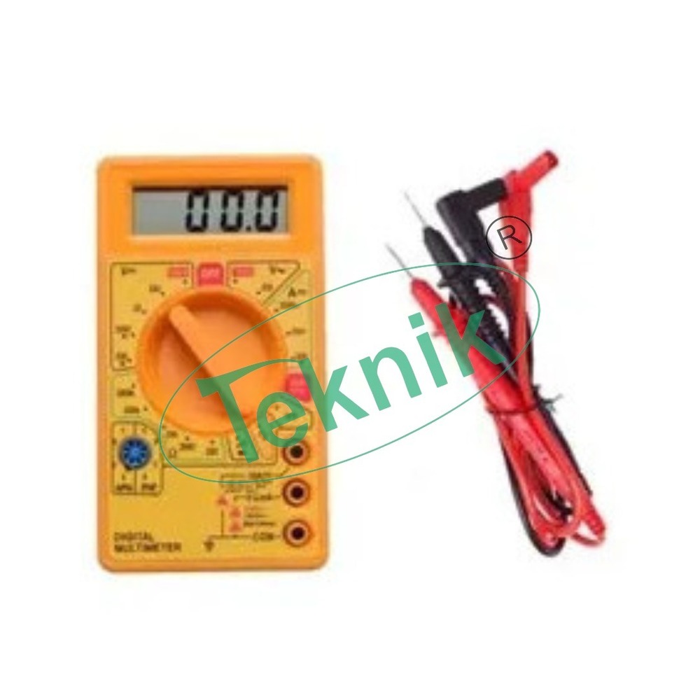 Digital Multimeter - Dc Voltage 200mv-1000v, Ac Voltage 200v-750v, Current 2000ua-10a, Frequency Square Wave-50khz, Resistance 0 Ohms To 2000k | Ideal For Engineering Electronic Instruments