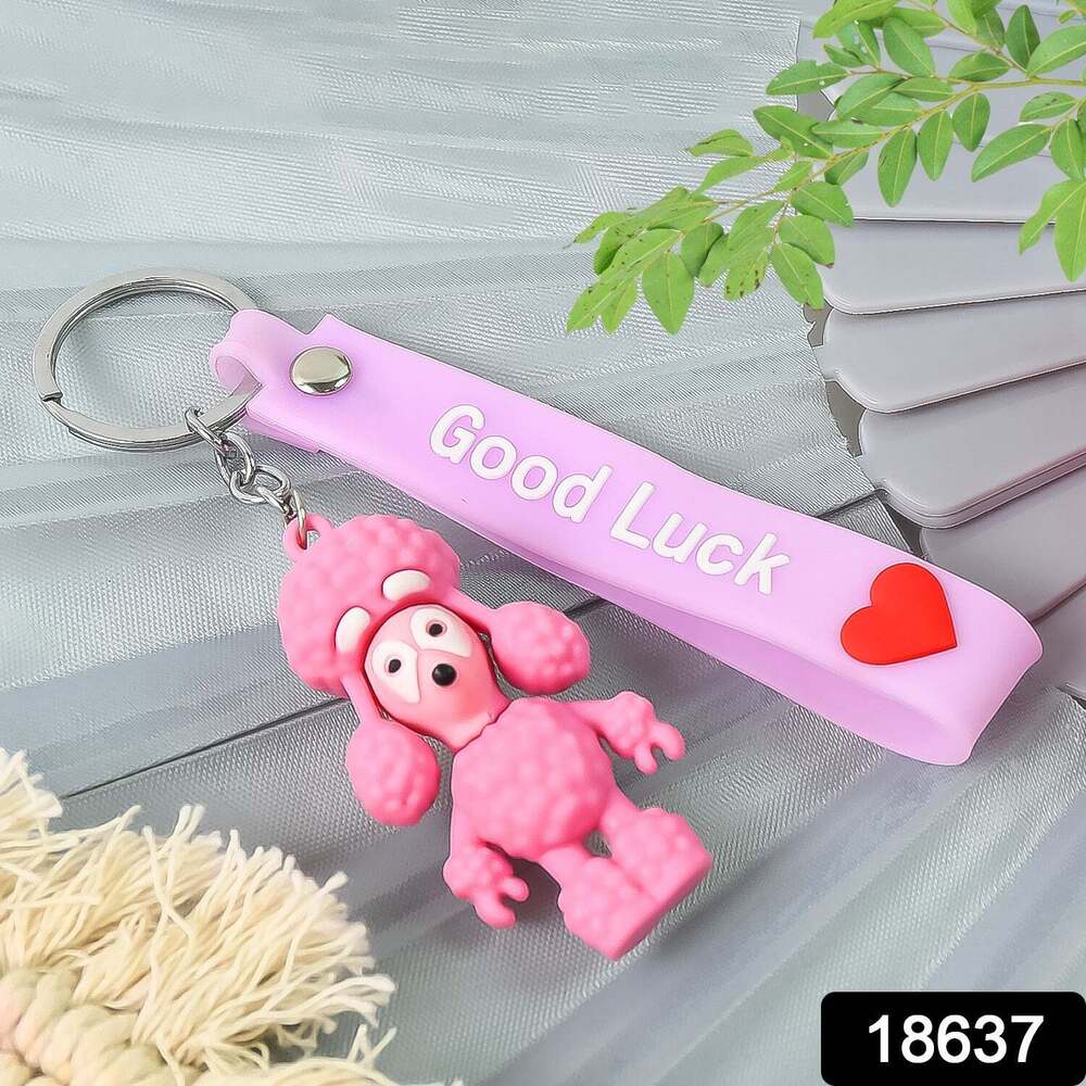 Cute Cartoon Silicone 3D Key Chain with Metal