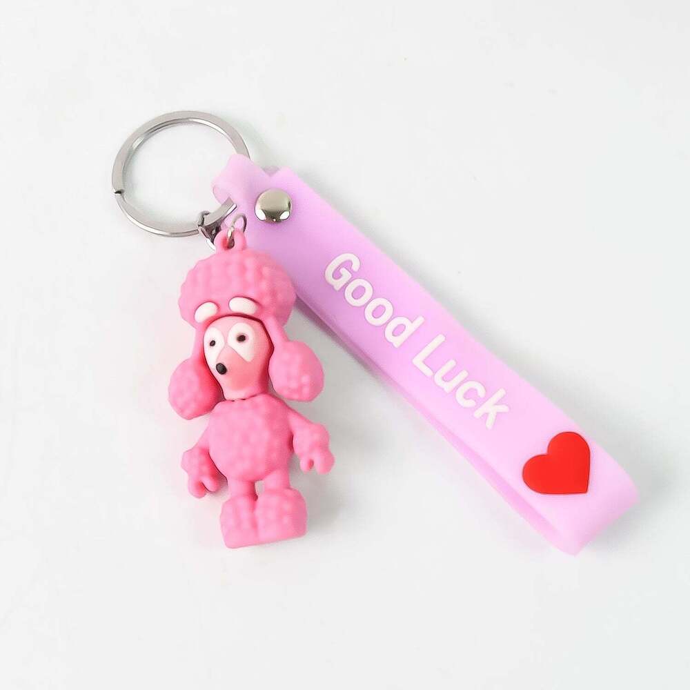 Cute Cartoon Silicone 3D Key Chain with Metal