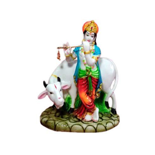 6002 12 Inch Multicolor Krishna Statue - Feature: Easy To Clean