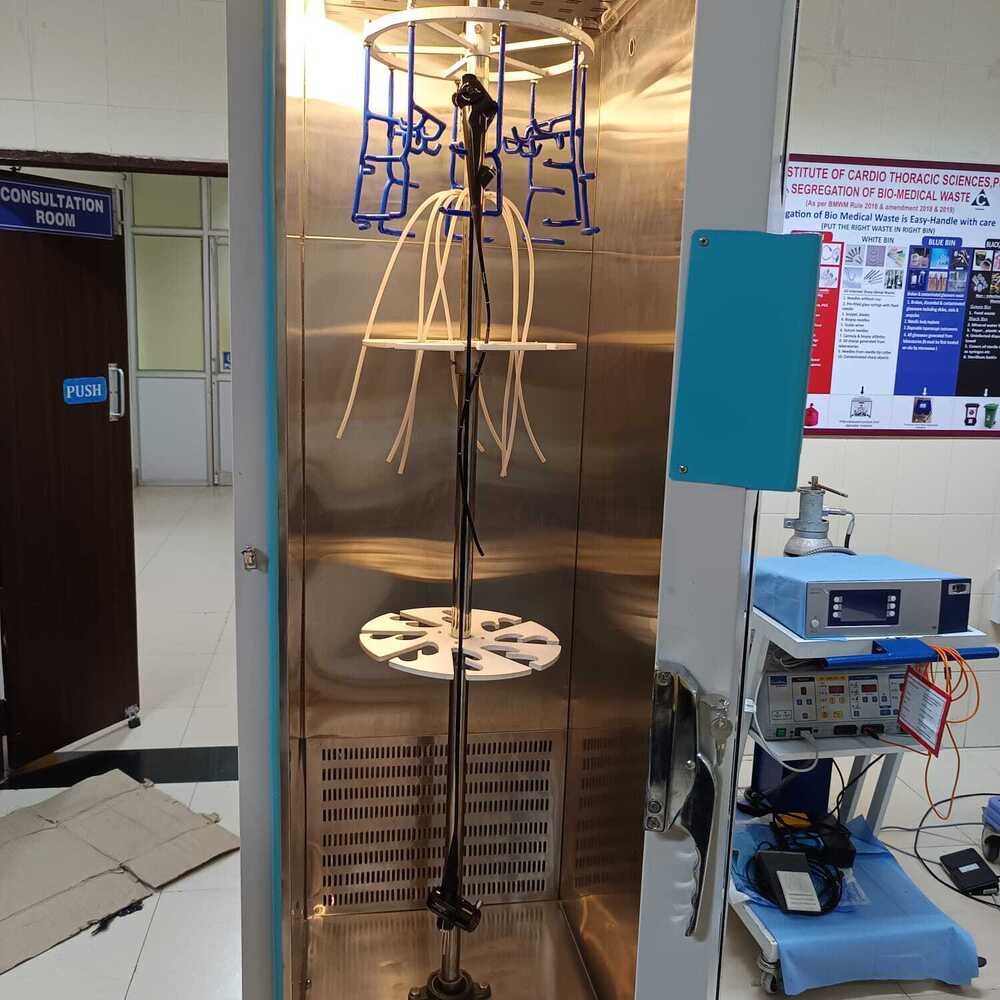 Endoscope Drying And Storage Cabinet - 61x61x183 Cm High Brightness Led & Uv Lamp Auto Air Circulation Fan 99.99% Hepa Filtration Temperature Control Up To 45c