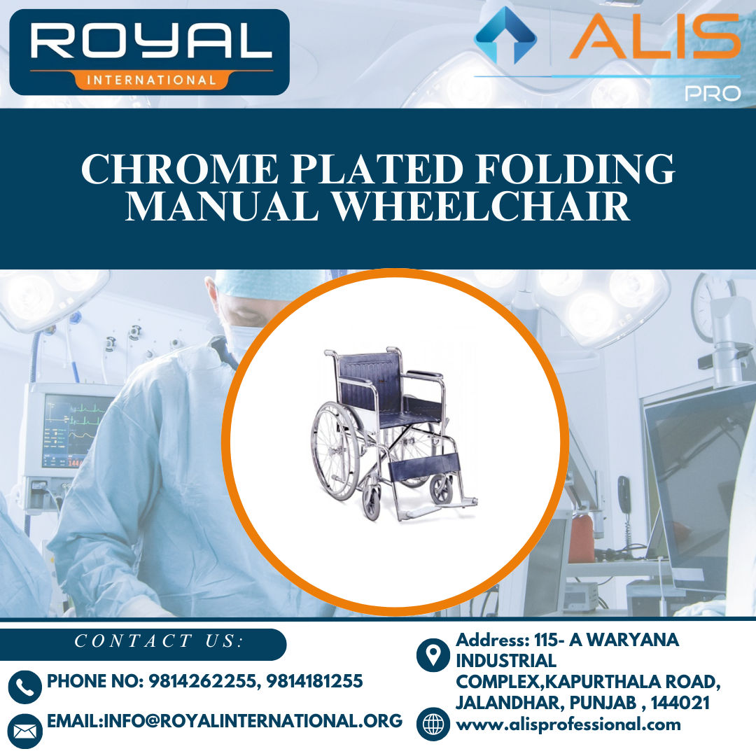 Chrome Plated Folding Manual Wheelchair