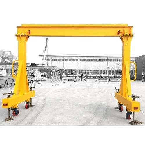 5 Ton Ms Portable Gantry Cranes - Color: Yellow