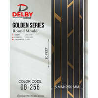 Delby Pvc Wall Panel - Golden Round Mould Series (3050mm x 250mm x 5mm)