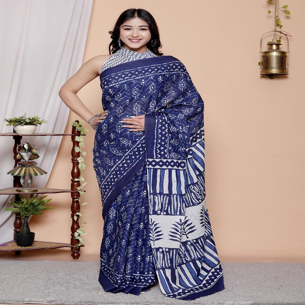 cotton mulmul saree
