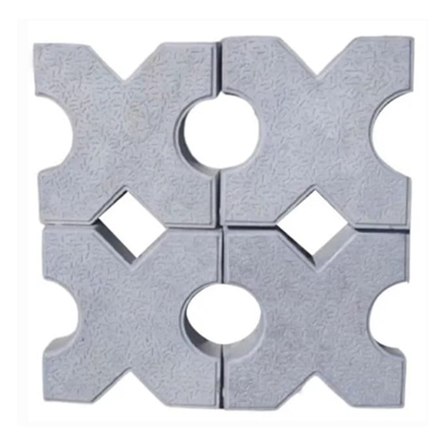 80 MM Grass Paver Block - Autoclaved Aerated Concrete, 80 Millimeters Thick, Multi-Color Interlock Design | Ideal for Parking Lots, Walkways, Driveways