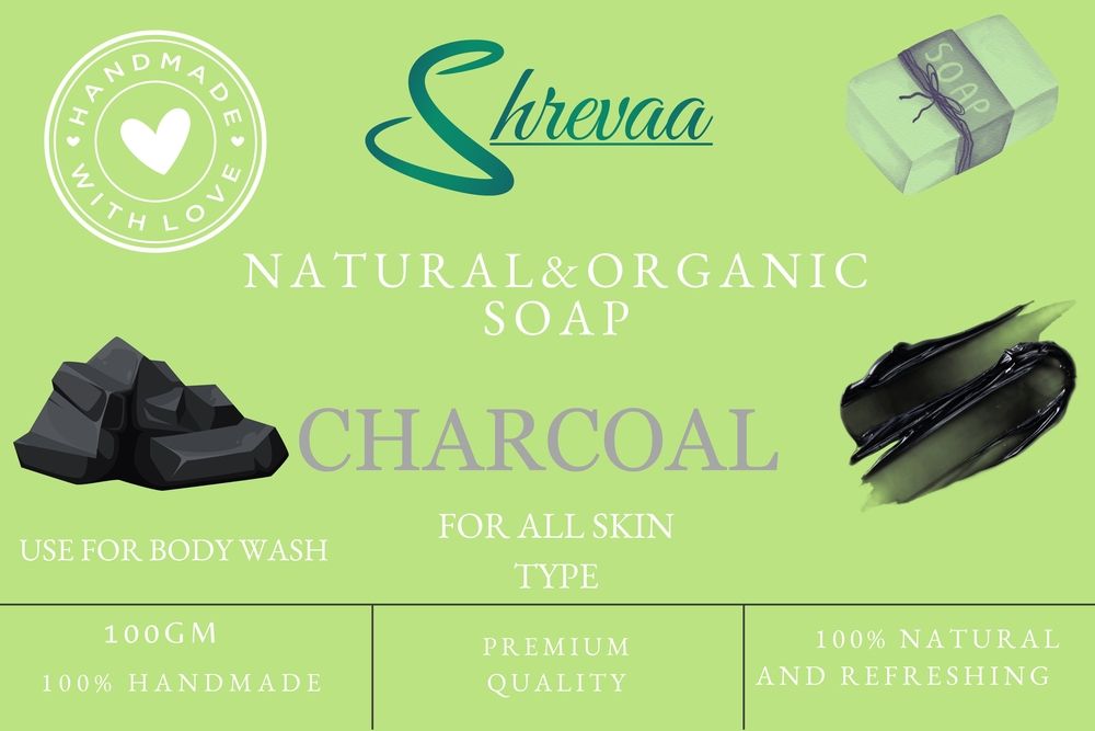 Charcoal Natural & Organic Soap - Color: Black