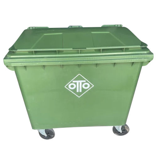 660 Ltrs Four Wheel Garbage Bin - Color: Green