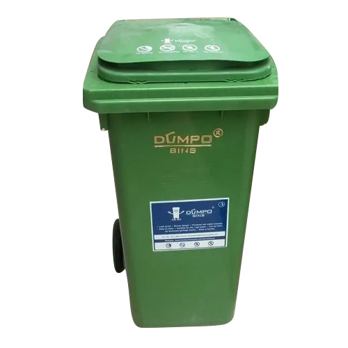 120 Ltrs Dumpo Flat Lid Bin - Color: Green