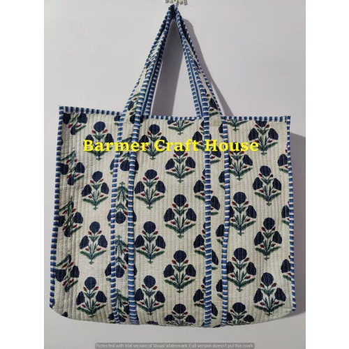 Multi Colour Quilted Sholder Tote Bag - Color: Any Color