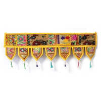 Handmade Door Hanging Embroidered Door Wall Hanging Toran - Beaded Patchwork Design, 1 Meter Square, Multicolor, Intricate Handmade Finish
