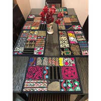 Patchwork Table Mate Embroidery Table Placemat - Cotton Twill 12x18 Inches Multicolor Design | Intricate Embroidery for Home & Hotel Use