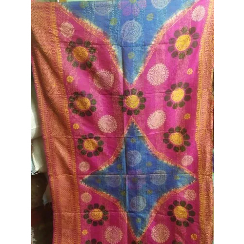 Indian Vintage Kantha Quilts Vintage Bengali Kantha Throw - Material: 100% Cotton