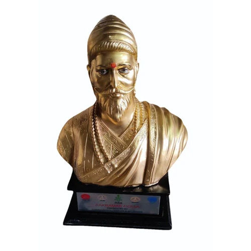 Chhatrapati Shivaji Maharaj Statue - Color: Golden