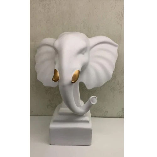 Resin Ganesh Statue - Color: White