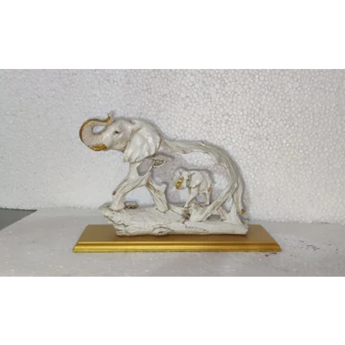 White Resin Elephant Statue