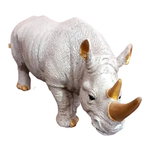 Polyresin Rhinoceros Statue