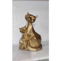 Diamond Cut Cat Statue
