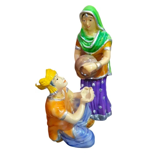 Polyresin Rajasthani Couple Statue