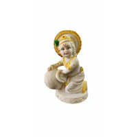 Marble Makhan Krishna Statue