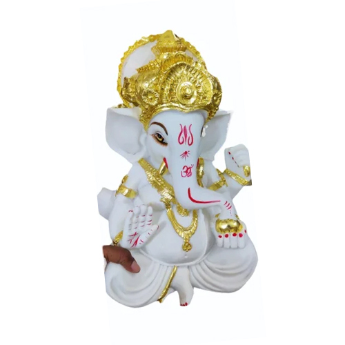 Gold Plated Raja Ganesh Ji Statue