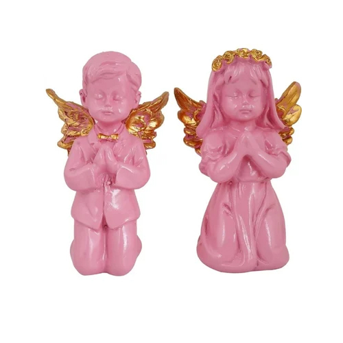 Angel Girl And Wings Boy Polyresin Statue
