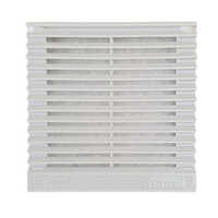 Elettro Plastic Air Vent Fan Filter - Abs Plastic, 130x130 Mm , White Square Design For Industrial Air Quality Control