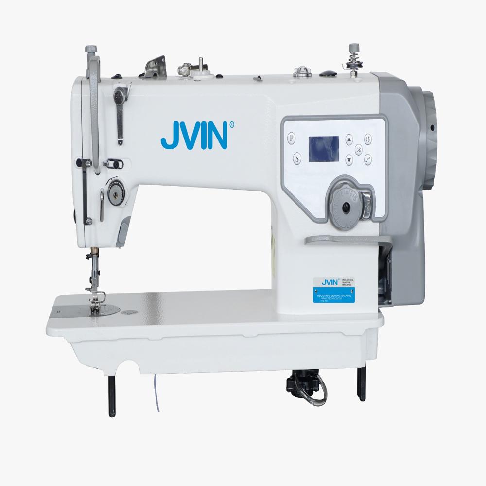 Jn-N2 Direct Drive Single Needle Lockstitch Sewing Machine With Auto Thread Trimmer Complete Set. - Color: White And Blue