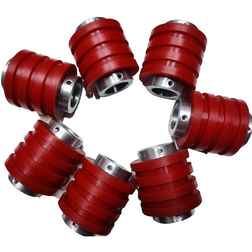 Bcs Machine Polyurethane Roller - Color: Red