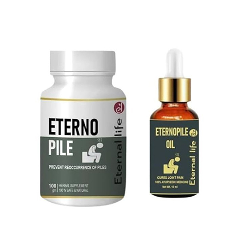 Elife Ayurvedic Eterno Pile 100gm Powder And 30ml Oil
