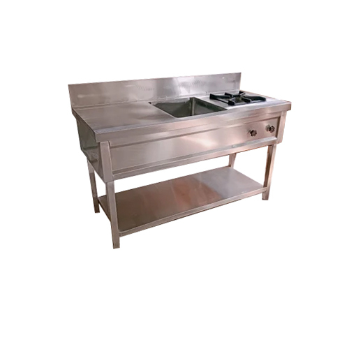 Working Table With Sink With Burner