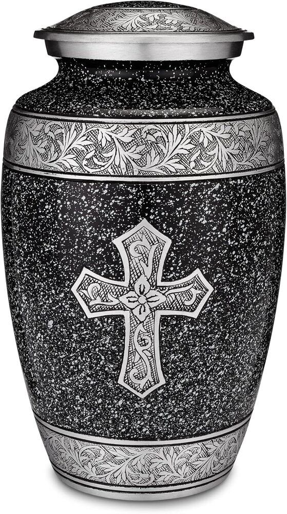 Grey Cross Memorial Cremation Urn for Ashes