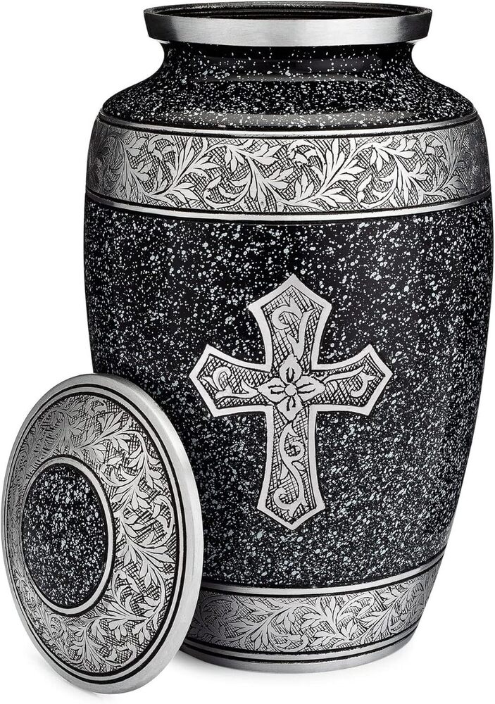 Grey Cross Memorial Cremation Urn for Ashes