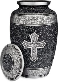Grey Cross Memorial Cremation Urn for Ashes