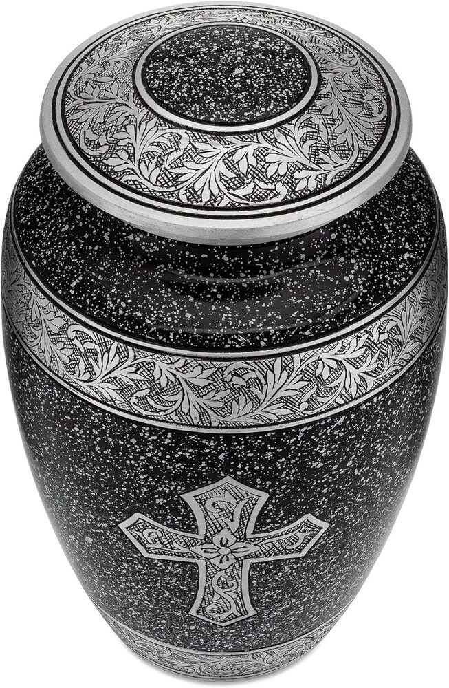 Grey Cross Memorial Cremation Urn for Ashes