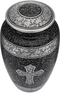 Grey Cross Memorial Cremation Urn for Ashes