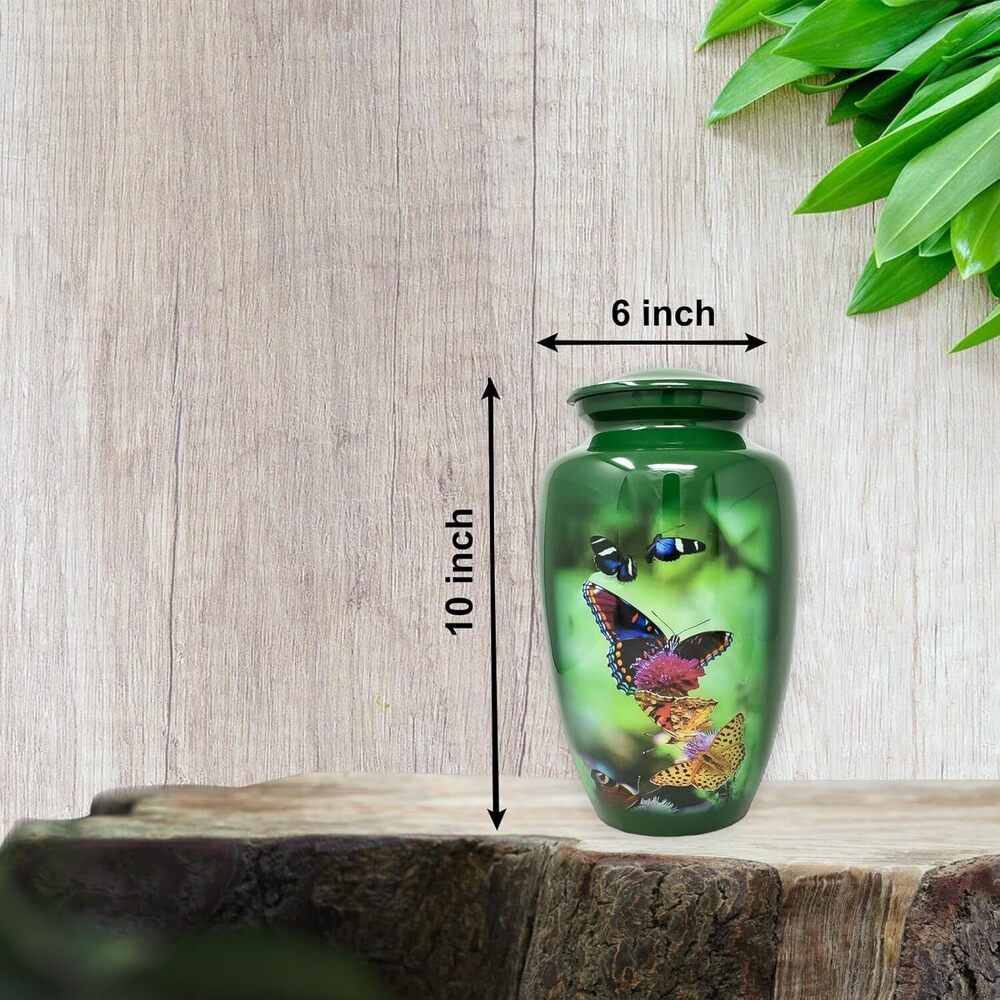 Butterfly Green Cremation Urn